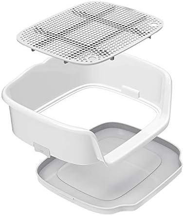 Dog Training Toilet, Dog Potty Fence, Dog Toilet Puppy Dog Potty Tray, Puppy Pad Holder with Removable Post for Dogs and Cats