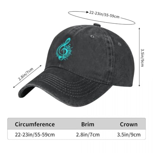 Cadeaux de casquettes de baseball hippies en denim avec motif musique pop unique - 2
