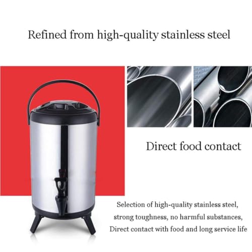 Cubo aislado de acero inoxidable comercial para cafetería y hostelería 5