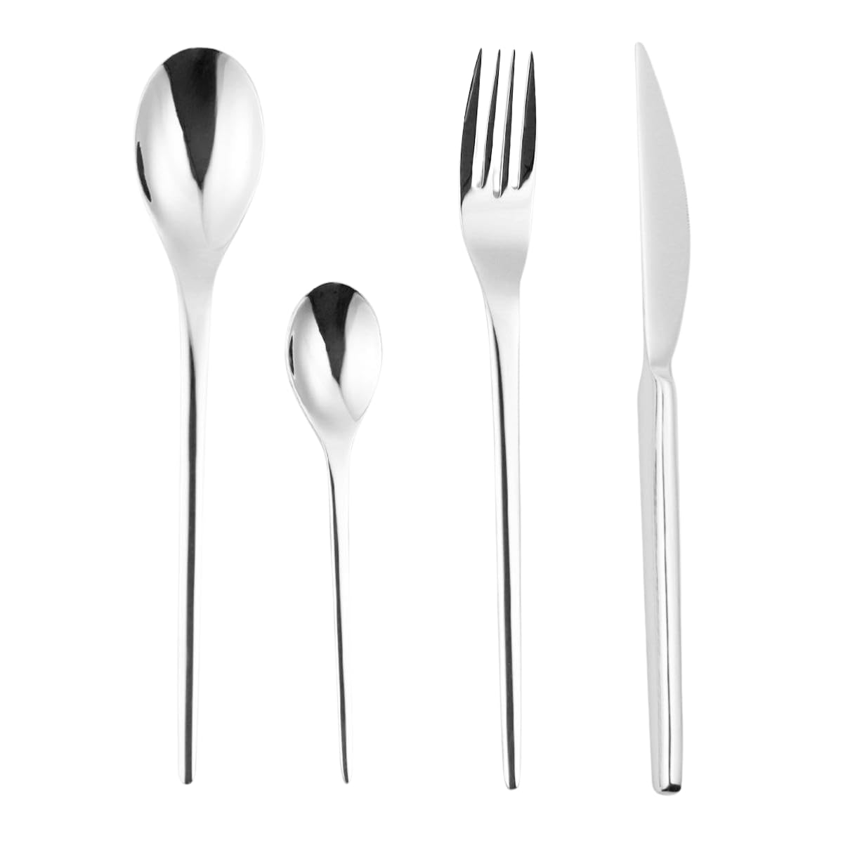Casalinghe 24 pezzi Narciso | Acciaio inossidabile 18/8, finitura lucida, 24 pezzi, servizio 6 persone, design elegante, garanzia 2 anni