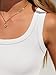ANRABESS Bodysuits for Women Summer Ribbed Knit Scoop Neck Sleeveless Sexy Slim Fitted Tank Tops 2026 Teen Girls Body Suits White Small