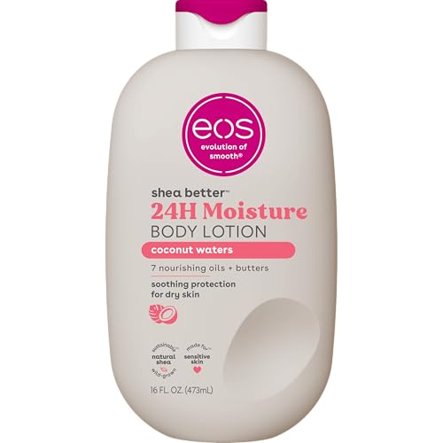 eos Shea Better Body Lotion Coconut Waters, 24-Hour Moisture Skin Care, Lightweight & Non-Greasy,...