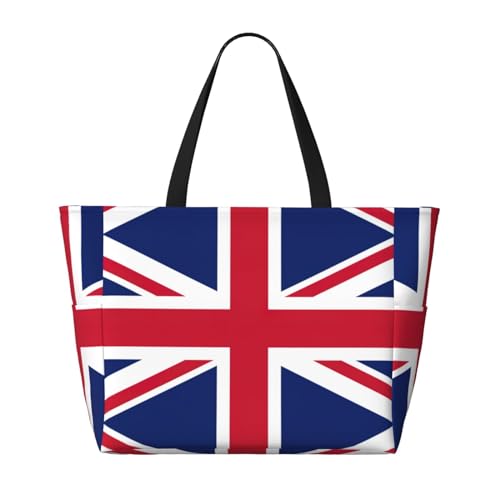 Sac à bandoulière noir étanche imprimé Union Jack taille unique