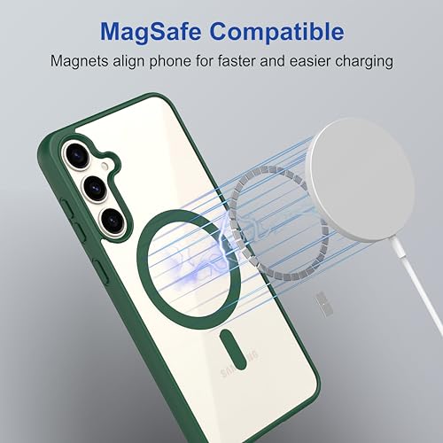 Image of amazon basics Back Case Cover for Samsung Galaxy S24 Plus 5G (Thermoplastic Polyurethane Forest Green)