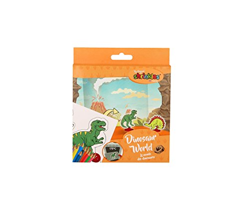 Shrinkles-WZ051 Paquete de minimanualidades de pl&Aacutestico Que se encojen Dinosaur World WZ051, de la Marca Shrinkles, Color desconocido (Keycraft , color/modelo surtido