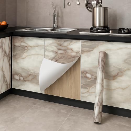 Image of Barebeauty 60 x 200 cm Kitchen Wallpaper, Self Adhesive Oil Proof Waterproof Wall Sticker for Kitchen, Anti-Mold Heat Resistant Backsplash Wall Covering (Pack of 4, 51.68 Sq. Ft. Approx)