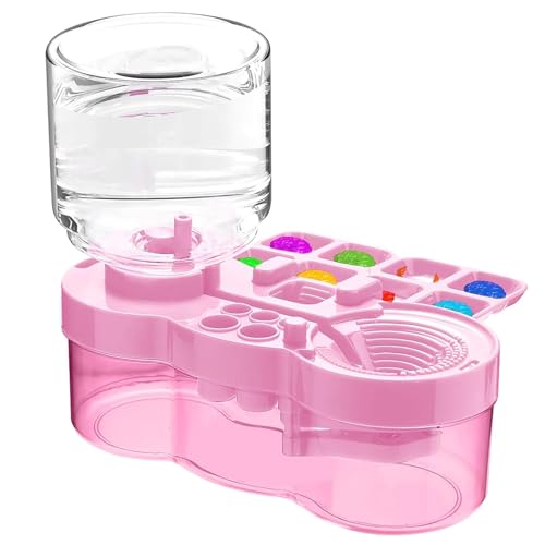 2025 New Paint Brush Cleaner with Paint Tray, Water Circulation Brush Rinser with Brush Holder, Watercolor/Oil and Water-Based Paint Brush Cleaner Tool, Gift for Artist Beginners