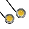 Yolu 2-Pack Eagle Eye Lights Yellow Light 20mm Eagle Eye Led Bulbs Daytime Running Lights Reverse Tail Brake Turn Signal Light Tail Backup Lights Clearance Marker Lights 12V