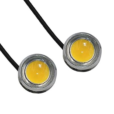 Yolu 2-Pack Eagle Eye Lights Yellow Light 20mm Eagle Eye Led Bulbs Daytime Running Lights Reverse Tail Brake Turn Signal Light Tail Backup Lights Clearance Marker Lights 12V