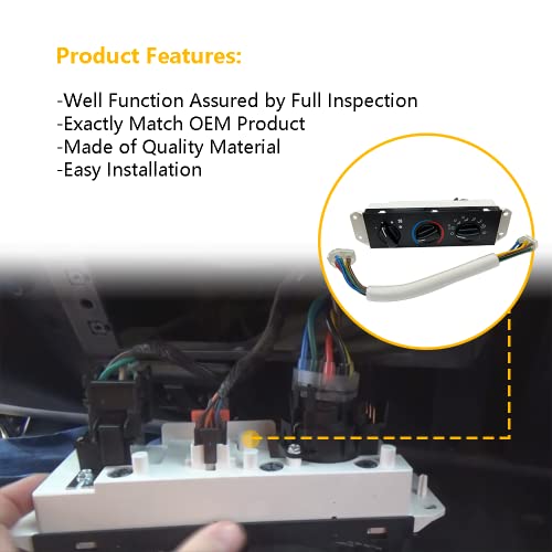 Hvac A/C Heater Control And Blower Motor Switch | Replacement For 1999-2004 Jeep Wrangler/Tj | Oe# 55037473Ab, 55037473A, 55037612Aa, 55056558Aa, 55056559Aa #TOP5