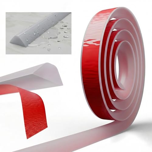 39 Inch Shower Threshold Water Dam - Shower Door Bottom Seal with Door Sweep Bathtub Splash Guard Bath Edging Baby Bath Dam Water Barrier Walk In shower Screen Seal Strip Curved Door Flood Barriers