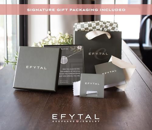 EFYTAL Sterling Silver Cross Necklace for Confirmation, First Communion, Baptism - Christian Jewelry for Teen Girls and Women4