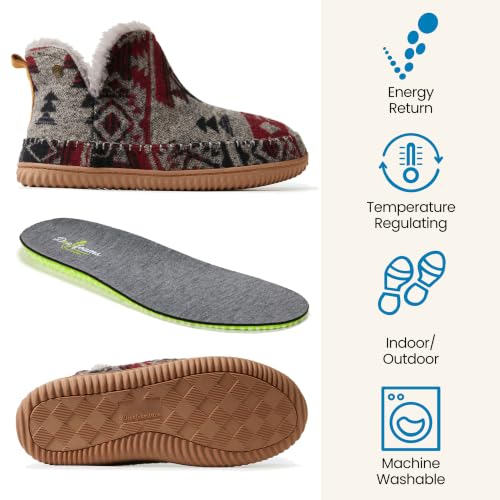 Image of Dearfoams Men's Memory Foam Indoor House Slippers Brixen Ankle Boot House Shoes - Gifts for Men