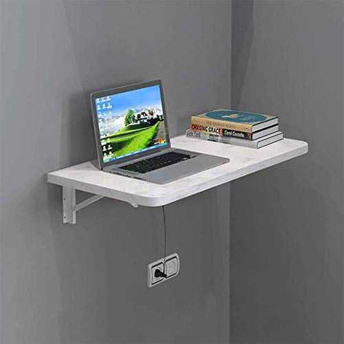 Mesa plegable montada en la pared, mesa de madera con hojas caídas, escritorio de oficina que ahorra espacio para el hogar, cocina y lavandería, 47 pulgadas de largo