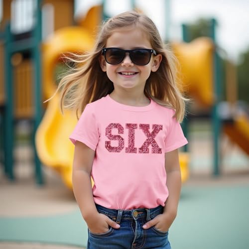 Birthday Girl Shirt 6th 7th 8th 9th Girls Birthday Tshirt Kids Bday Party Outfit Sequin Glitter Embroidery Tee Tops2