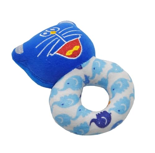 Image of Crackles Cute Face Soft Rattle Toy with Round Handle Grip and Rattle Sound (Random Multi Color & Design)