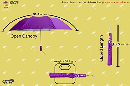 Image of Sun A-Series 2 Fold UV Protective Umbrella (Purple)