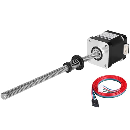 YEJMKJ Nema 17 Stepper Motor TR8x8 310mm with T8 Lead Screw 1.8‌°‌ 2 Phase High Torque 0.55Nm (77.89oz·in) Bipolar 1.7A 