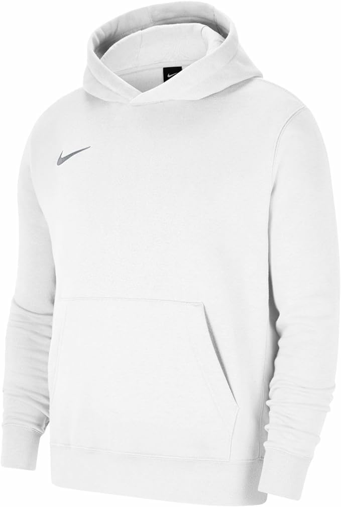 Nike Unisex Kinder Y Nk Flc Park20 Po Hoodie Sweatshirt, White/Wolf Grey, S (128-137cm) EU