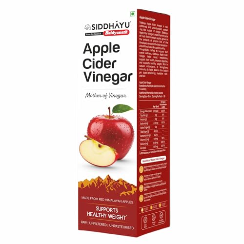 Image of Baidyanath Asli Ayurved Apple Cider Vinegar (Pack of 2, 500ml Each) | Mother of Vinegar | Red Himalayan Apples | Supports Digestion, Skin & Hair Wellness