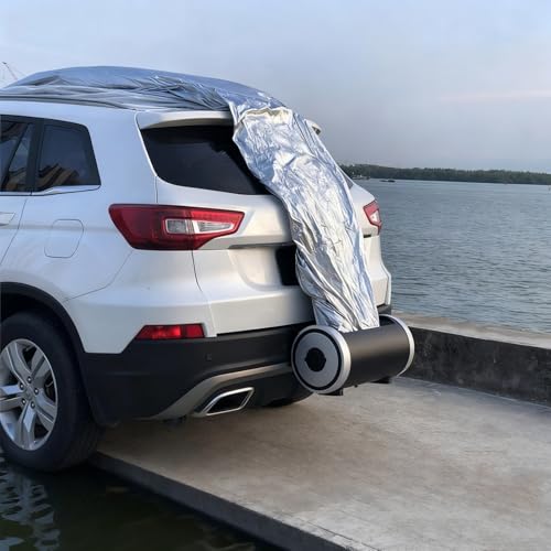 Automatische, einziehbare Autoabdeckung, mobiler Carport mit Fernbedienung, tragbares, geschlossenes Schutzzelt für Limousinen, wasserdicht und hagelfest, Allwetter-Autogarage(3M)