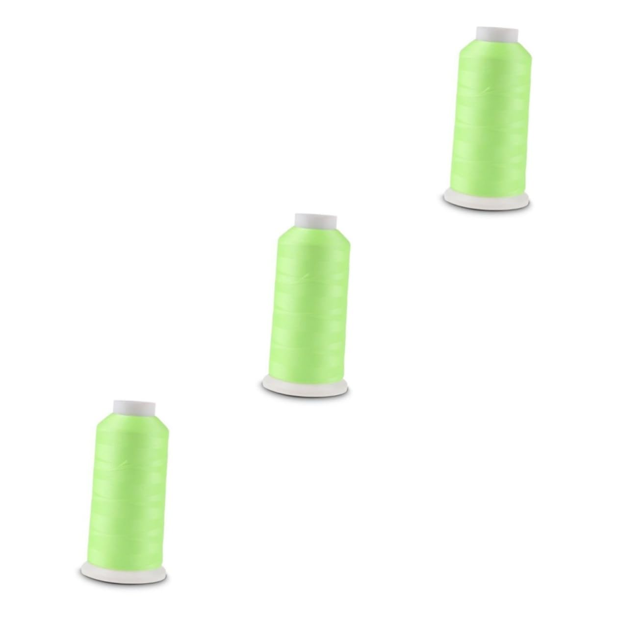 STOBOK 3piezas Hilo De Bordar Glow La Oscuridad De Yards Hilo De Coser Verde Para Bordado y Manualidades Para Ropa y Accesorios