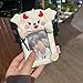 Mezfrguo Cute Photocard Holder with Keychain, Plush Animal Shaped Photo Card Cover Cartoon Protective Photocard Case Sleeves for Girls Boys