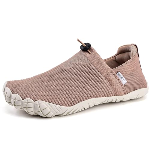 Image of WateLves Water Shoes Womens Mens - Comfortable Lightweight Striped Pattern Barefoot Shoes for Beach Swim Pool Yoga Boating Water Aerobics
