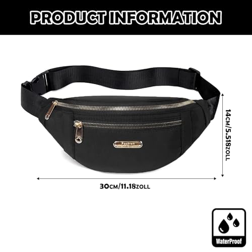 Bauchtasche für Damen und Herren Gürteltasche Verstellbarer Gurt Hüfttasche, Bauchtasche Damen Stylisch, Lässige Stylisch Hüfttasche für Camping Wandern Fitness Fahrrad Reisen – Bild 3