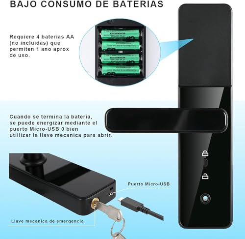 Consejos y reviews para comprar Cerraduras Digitales WiFi exterior los 7 más buscados. 21 Imagen adicional