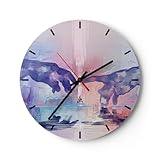 Des couleurs durables et des encres professionnelles feront que les horloges murales originales meubleront idéalement votre intérieur et embelliront la déco murale. L'horloge est dotée d'un mécanisme silencieux fluide alimenté par une pile de 1,5 V - pile AA (pile non incluse). L'horloge est réalisée à l'aide de technologies d'impression modernes qui garantissent la préservation des couleurs naturelles et une saturation élevée de cellles-ci. Marque européenne ARTTOR.