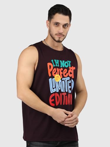 Image of CHKOKKO Sleeveless T Shirts Gym Vest for Men Workout Graphic Printed Premium Cotton Blend Tank Top for Man Running Vest Sando Gym Wear Lightweight Breathable Casual Summer Wear Boys