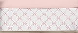Sweet Jojo Designs Baby Crib Skirt (Pink Bows) for Girls, Infants/Nursery Bed Dust Ruffle Bedskirt Straight Flat (Blush, Bow for The Ballerina, Ballet Dancer, Princess Collection)