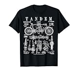 Tandem Bicycle Cycling Cyclist Biker Bike Vintage Patent T-Shirt