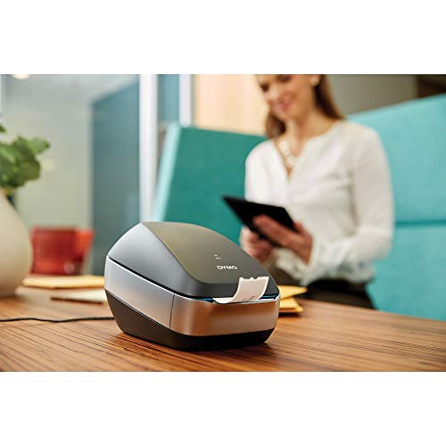 Impressora preta sem fio Dymo 2002150 LabelWriter, 71 etiquetas de quatro linhas/min