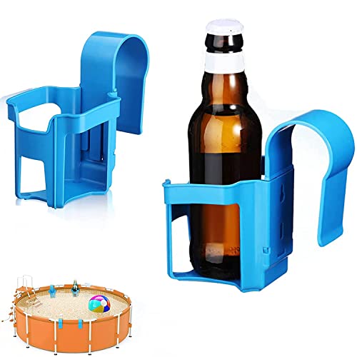 Taicols - Wady 2 Pack Poolside Cup Holder, Above Ground Pool Cup Holder Fits t Pools No Spills Sturdy Pool Drink Holder Accessories Pool Drink Holder Poolside Cup for Refreshing Drinks Compatible