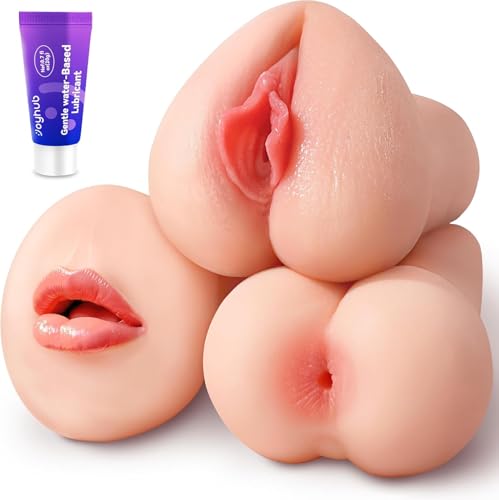 Image of BIG SHOCKED Sex Doll Pocket Pussy Male Masturbator, Triple-Texture Fleshy Channel and TPE Soft Stretchy Male Sex Toy, Sex Toys for Men Handheld Stroker Masturbation for Penis Training Adult Toy