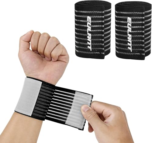 EULANT Lot de 2 Bandages de Compression élastiques 40cm(15.7inch) - Bandage de Main Réglable - Sangle de Cheville pour Enfant - Soutien du Poignet