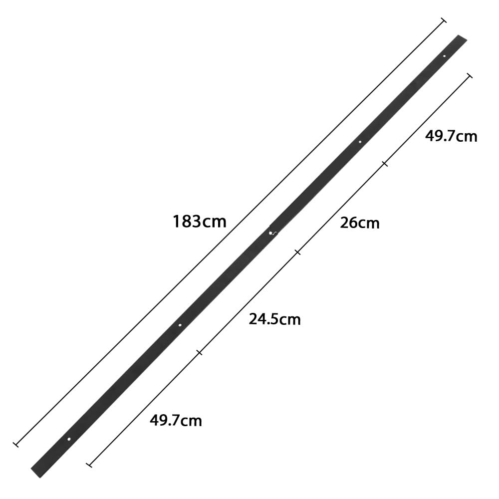 Yaheetech Sistema di porte scorrevoli, set completo per porte scorrevoli, con guida a pavimento, binario in acciaio al carbonio, larghezza della porta circa 90 cm