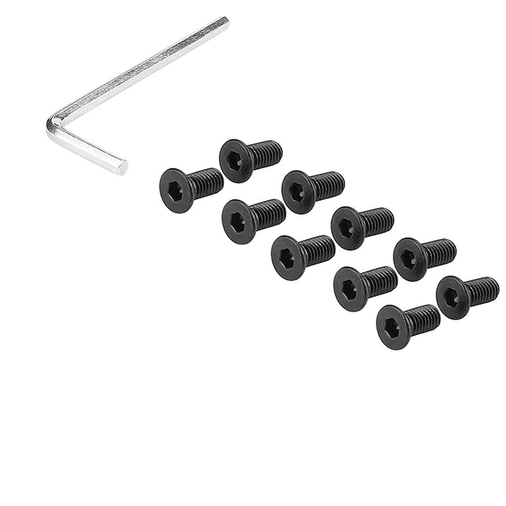 Kit de montaje de tornillo de acero inoxidable con llave para scooter eléctrico Ninebot ES1/ES2/ES3/ES4, juego de repuesto de pernos de mástil de frente, color negro