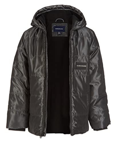 Calvin Klein boys Heavy Weight Hooded Legacy Bubble Jacket With Polar Fleece Lining2