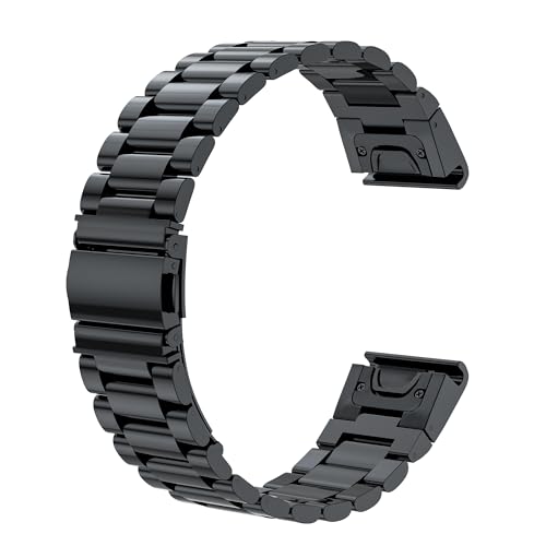 Bracelet de rechange de 26mm pour Garmin Tactix 7 Pro en acier mat
