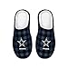 FOCO Men's NFL Dallas Cowboys Sherpa Lined Buffalo Check Memory Foam Slippers, Medium (9-10)