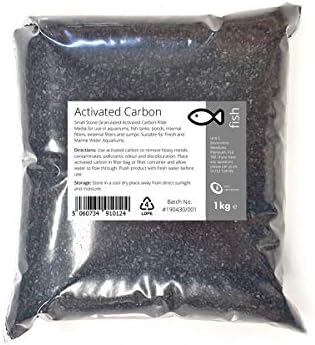 Intralabs Activated Carbon 1kg - Small Charcoal Granules Fish Tank Filter Media Aquariums