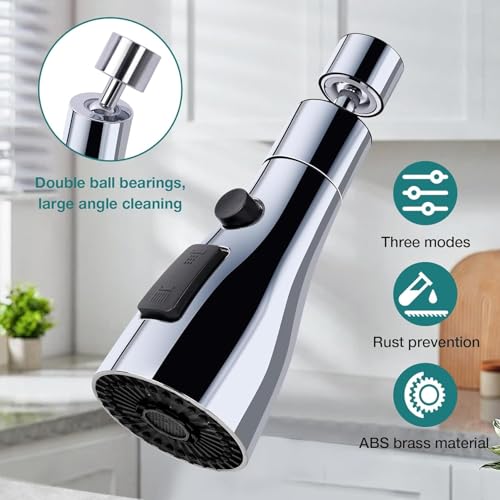 Image of BIRDLINE Tap Extender for Kitchen Sink - 360 Flexible Faucet Extension Attachment | 3-Mode Water-Saving Kitchen Tap Aerator Shower | Tap Extension for Sink, Basin & Wash Area Upgrade Your Kitchen.