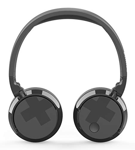 Philips Audio Bass+ BH305 Wireless Bluetooth Active Noise Cancelling Lightweight Stereo Headphones with Up to 18 Hours of Playtime - Black (TAPH305BK)