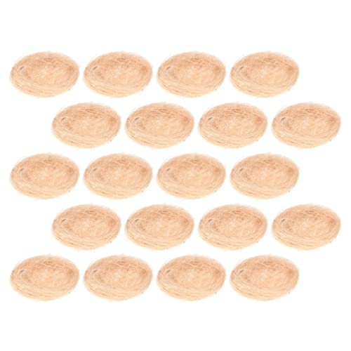 Yardwe 20 Pièces Nid D'oiseau Artificiel Couleur Faux Nid D'oiseau Jardin Nature Art Artisanat Nichoirs Ornements Panier De Pâques Décoration Fête De Pâques Fournitures Pour La Fête À La
