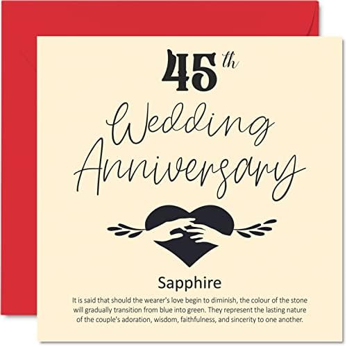 10th Anniversary Card for Husband Wife Boyfriend Girlfriend - 10th Wedding Anniversary - Tin Wedding Anniversary Card for Women Men Her Him, 145mm x 145mm Greeting Cards for Fiance Fiancee