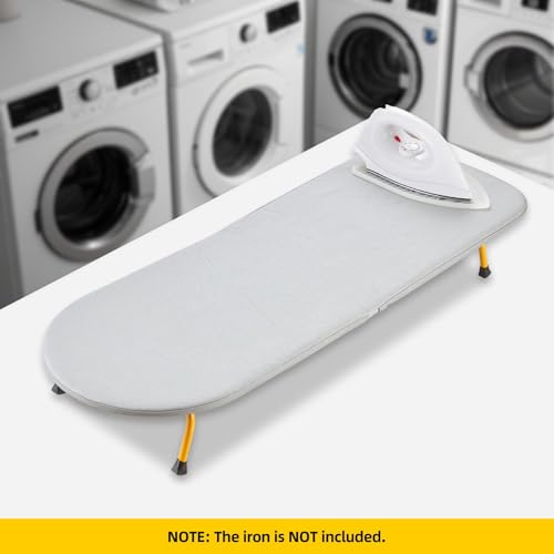 Small Ironing Board with Iron Holder, Mini Table Ironing Board with Non-Slip Feet, Foldable Travel Ironing Board for Small Spaces, Compact and Space-saving - Image 5