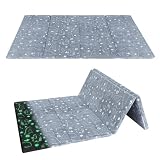 Picture of MeMoreCool Foldable Kids Floor Mattress, Play Mat Muscle Mat Large 6x4 FT, Thicken Foam Tatami Futon Mattress for Children Play Area, Sleeping Crawling Pad for Playroom, Grey Dinosaur